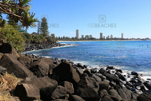 A photograph from the walkway facing west at Burleigh Heads National Park on the Gold Coast in QLD.