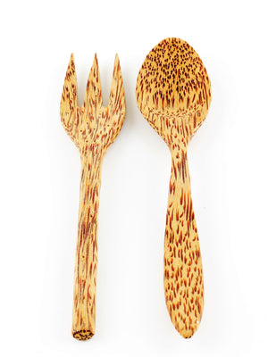 OZBEACHES - coconut wood cutlery pack (fork and spoon)