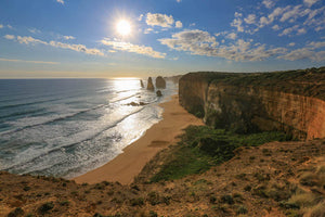 Looking west from The Twelve Apostles lookout on the Great Ocean Road in Victoria