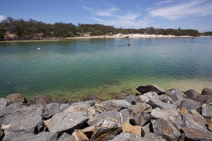 The rivermouth at Kingscliff Beach on the Tweed Coast of NSW