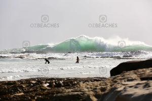 Cyclone Oma - photos of surfers and waves at Snapper Rocks, Kirra and Greenmount