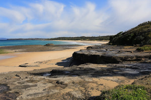 Pastel colours of Racecourse Beach at Ulladulla NSW