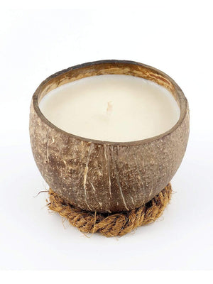 Coconut shell soy candles
