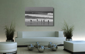 An acrylic print of Kirra Beach on the Gold Coast, QLD hanging in a lounge room setting