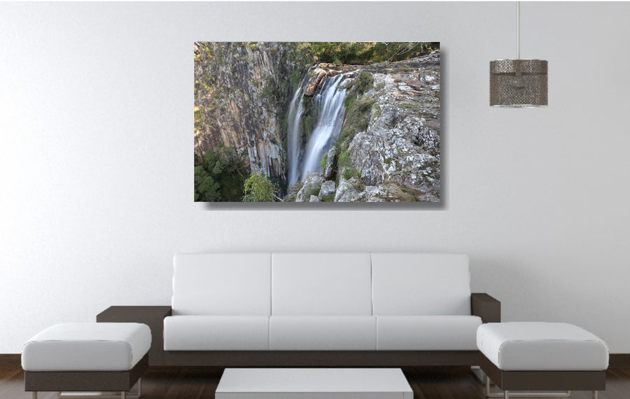 A photograph of the waterfall at Minyon Falls in Nightcap National Park NSW.