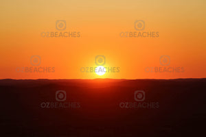 Beautiful sunset over the horizon in outback NSW.