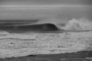 Photograph of a large and perfect wave breaking at Sandon Point NSW